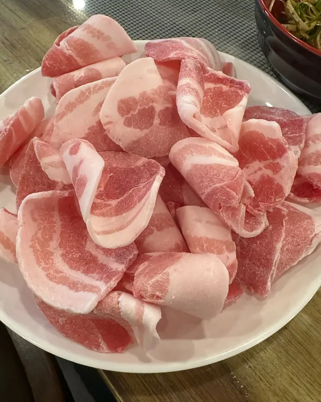 싱싱한 삼겹살의 자태