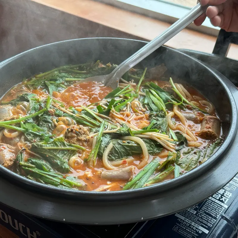 푸짐한 순대전골