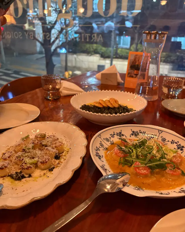 다양한 파스타 메뉴