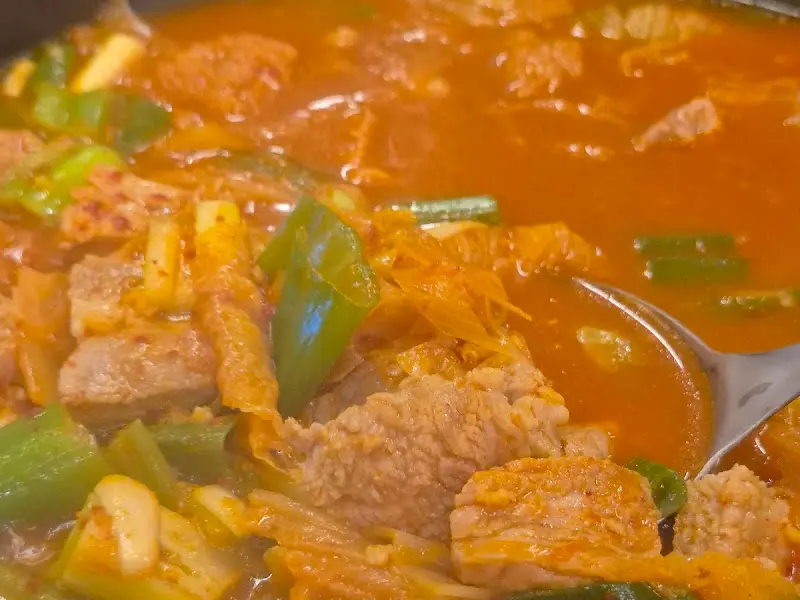 김치전골의 모습