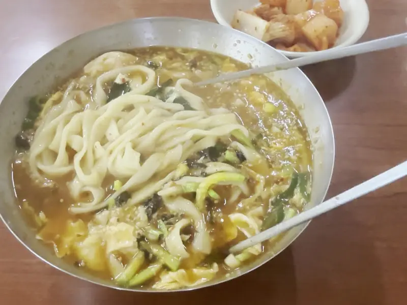 장칼국수 클로즈업