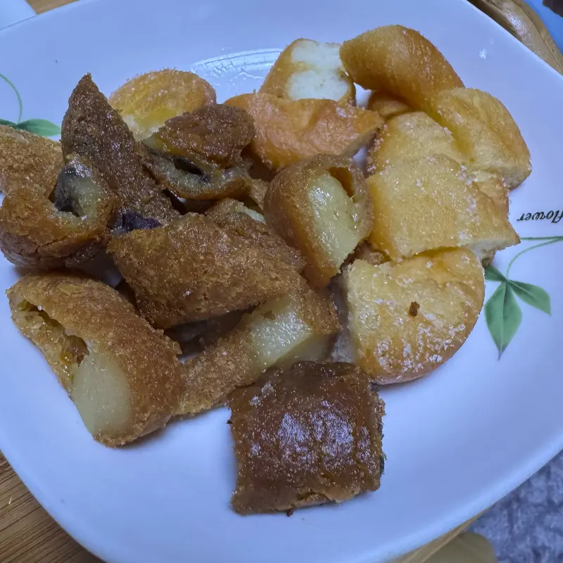 찹쌀 도너츠 단면