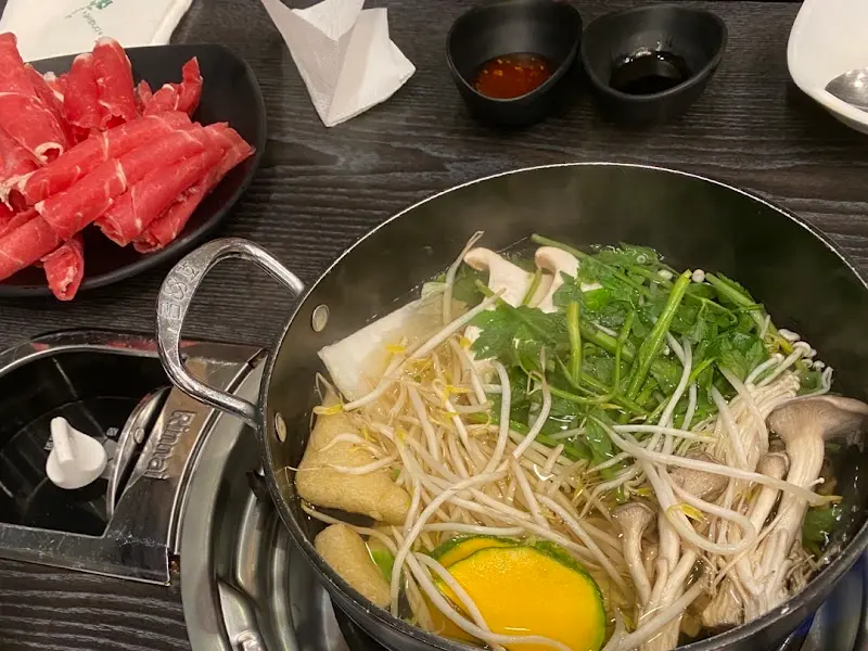 샤브샤브 채소와 고기