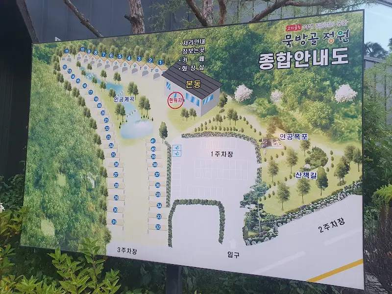 묵방골정원 안내도