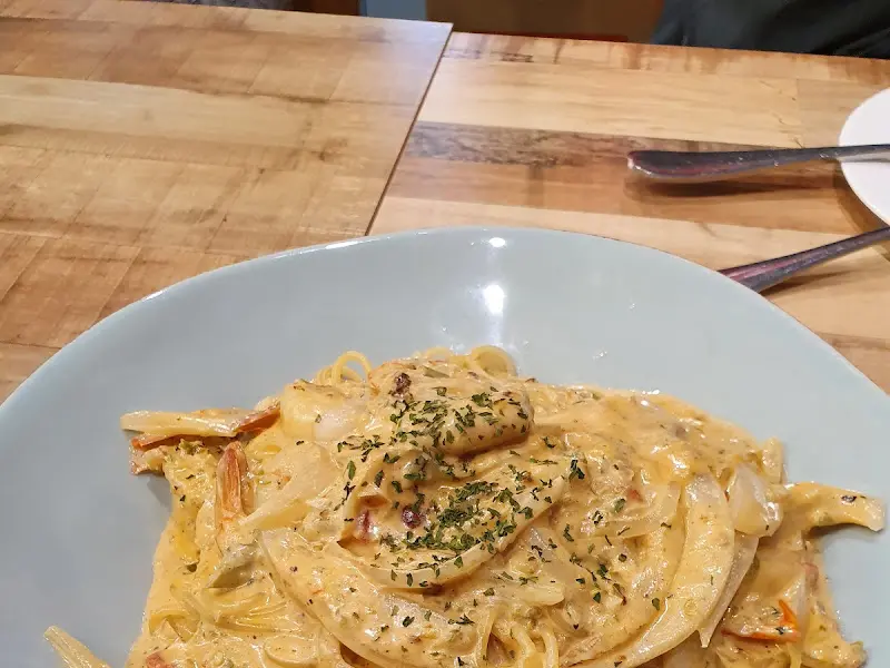 새우 로제 파스타의 전체적인 모습