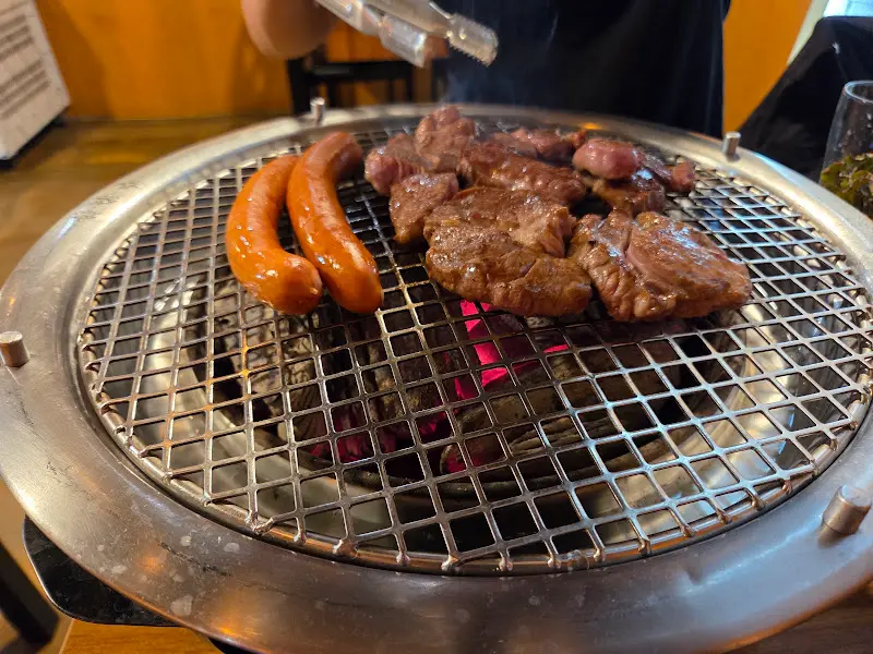 숯불에 구워먹는 이베리코 소세지