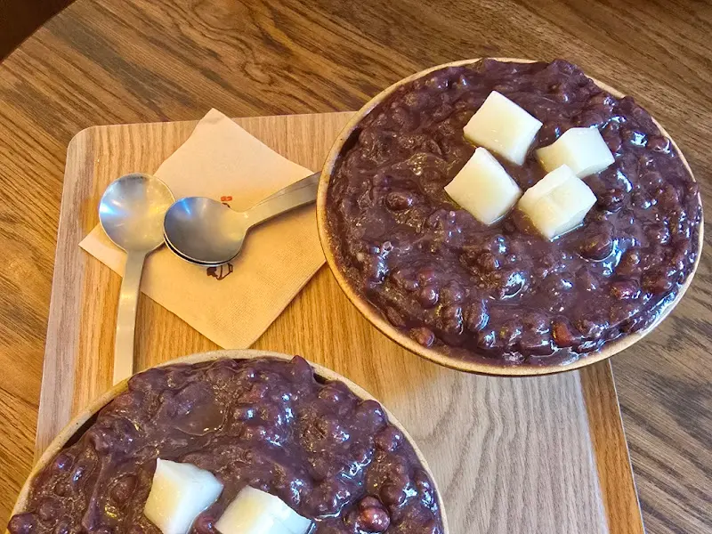 팥빙수 근접 촬영