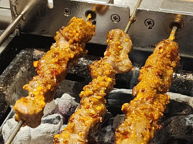 양꼬치 근접 촬영