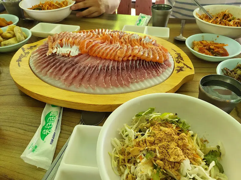 송어회 클로즈업