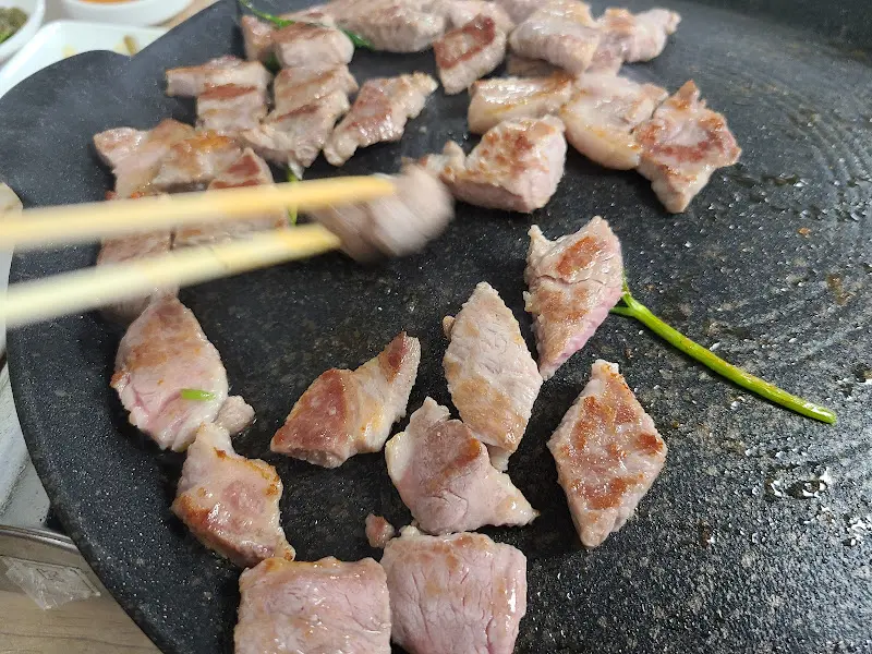 미나리와 삼겹살