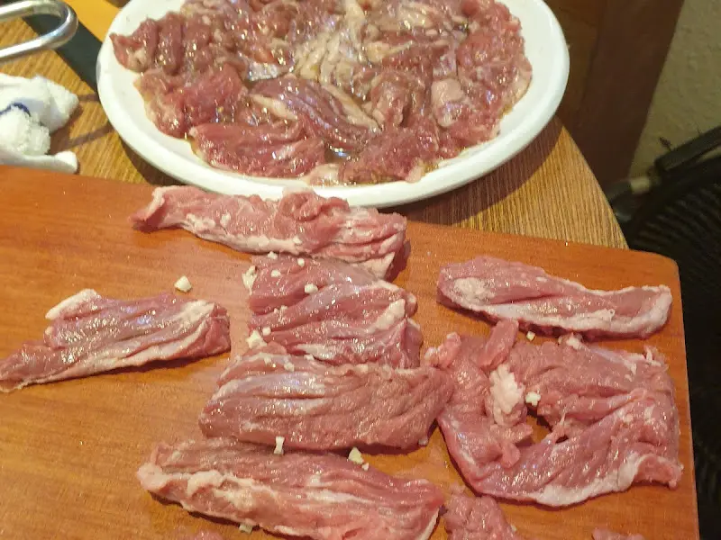 양념 갈매기살 준비 모습