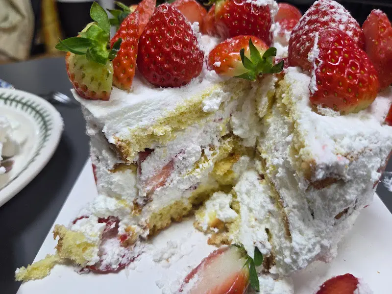 케이크 단면 근접 촬영