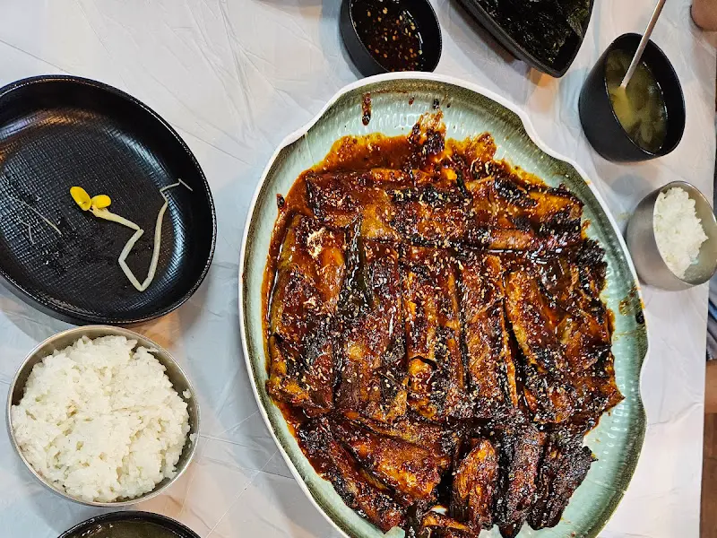 코다리조림과 밥의 조화