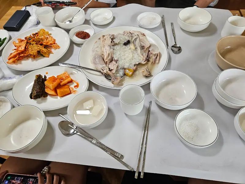 오리백숙 한 상 차림