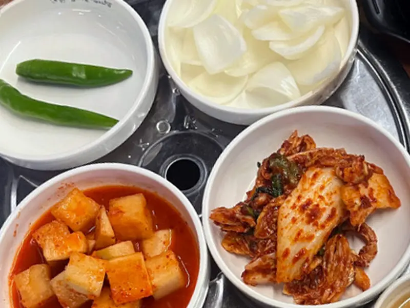 기본 반찬 클로즈업