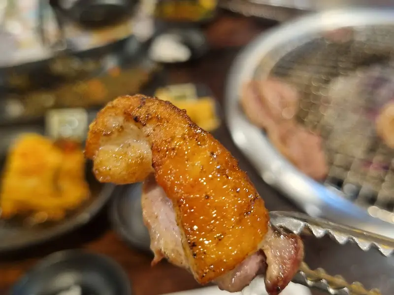 노릇하게 구워진 오리고기