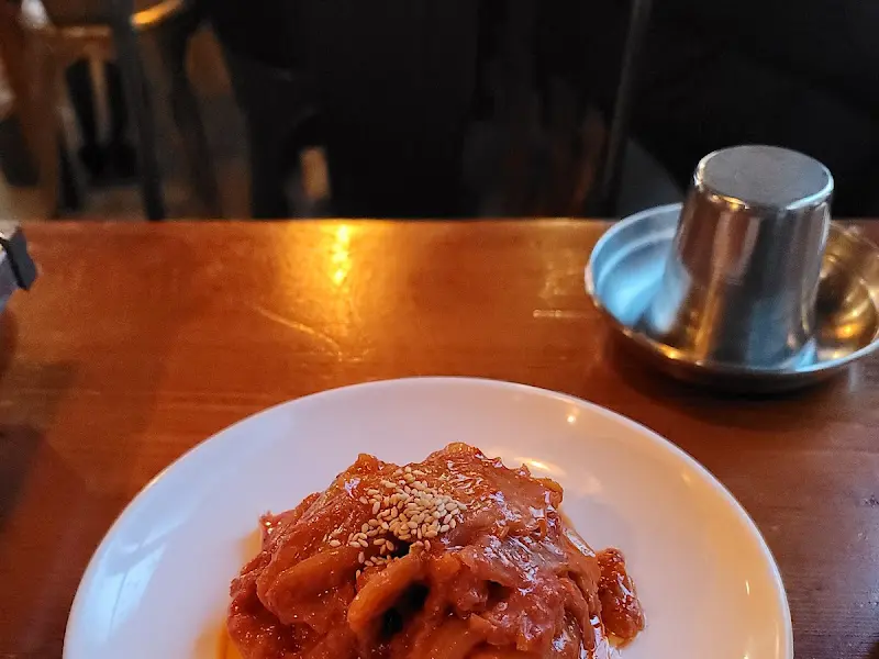 두부김치의 먹음직스러운 모습