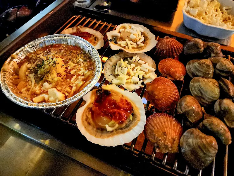 다양한 조개구이 메뉴