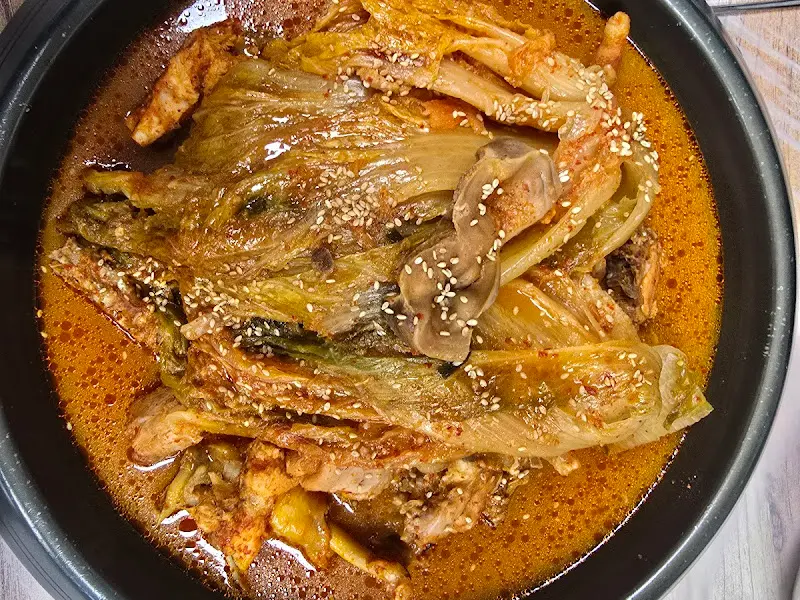 묵은지 닭도리탕 항공샷