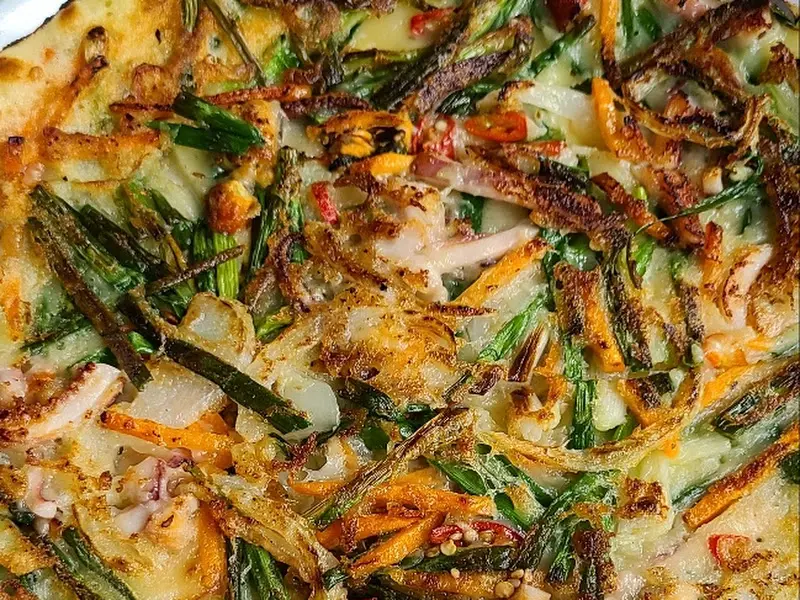 해물이 듬뿍 들어간 해물파전