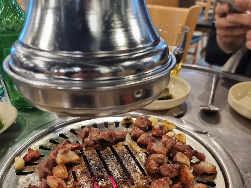 잘 익은 돼지고기 한 점