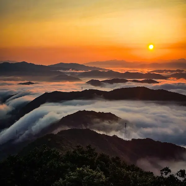 양구의 아름다운 노을