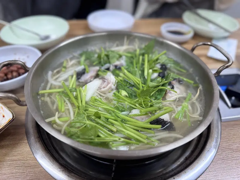 생밀복 한 상 차림