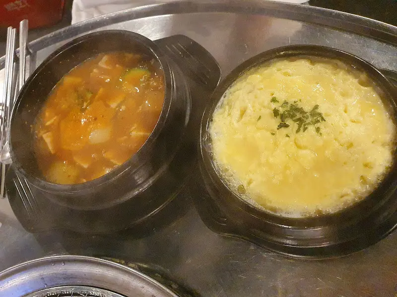 계란찜, 된장찌개