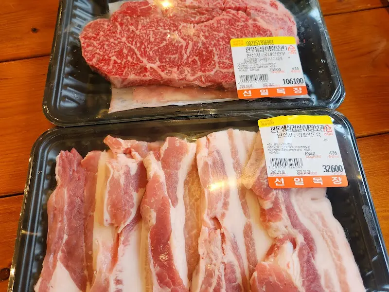 선일목장 정육 코너
