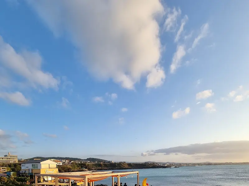 애월 해안도로의 석양