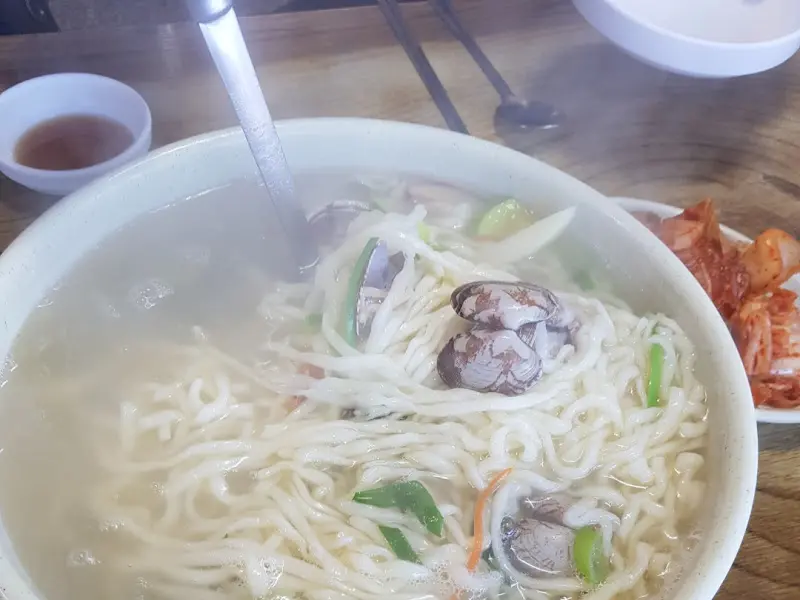 해물 칼국수의 모습