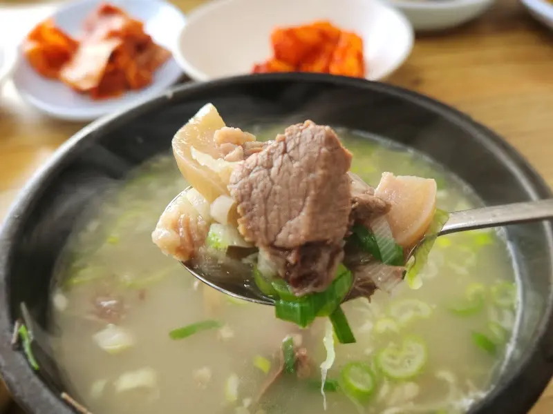 소머리국밥 고기 확대