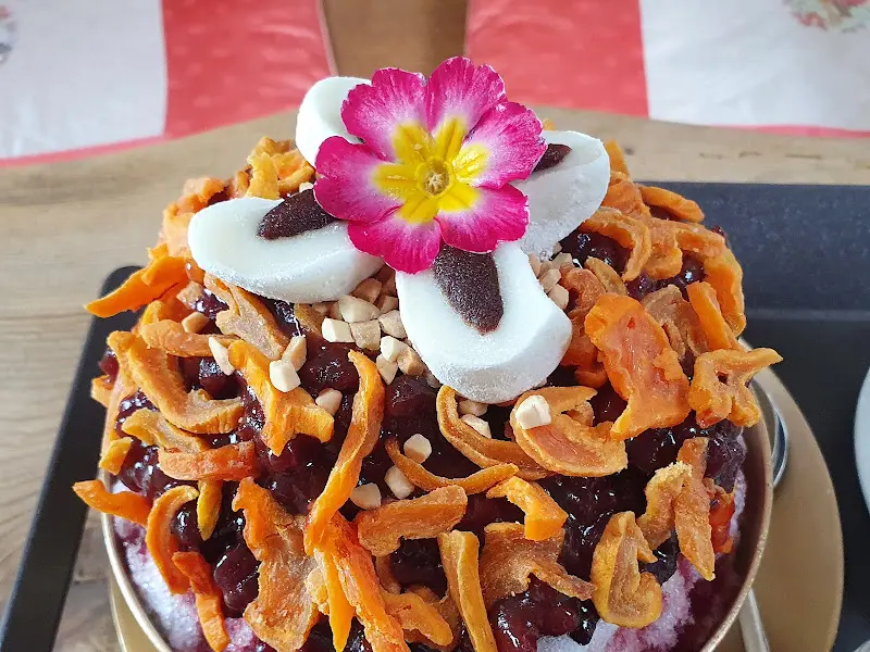 감말랭이 팥빙수