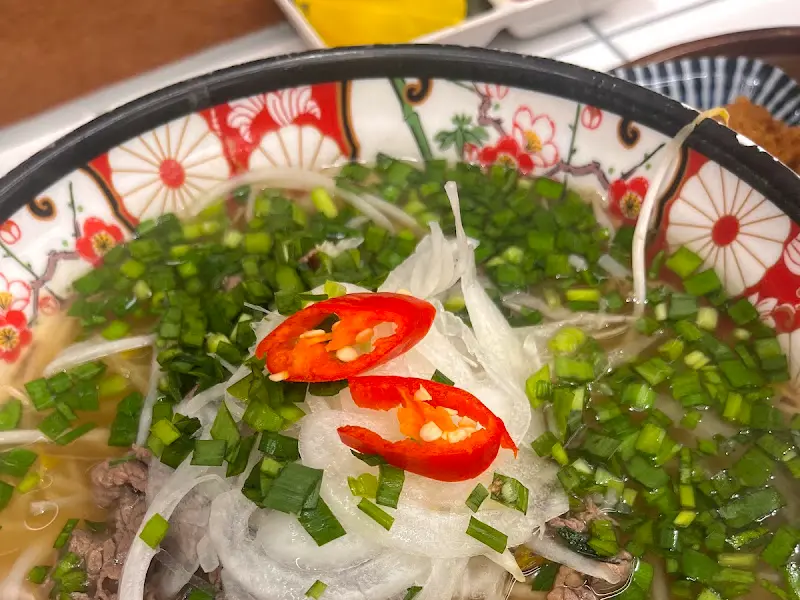 샤브 쌀국수 근접샷