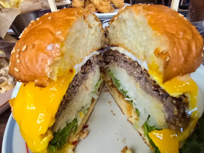 달걀불고기버거 단면