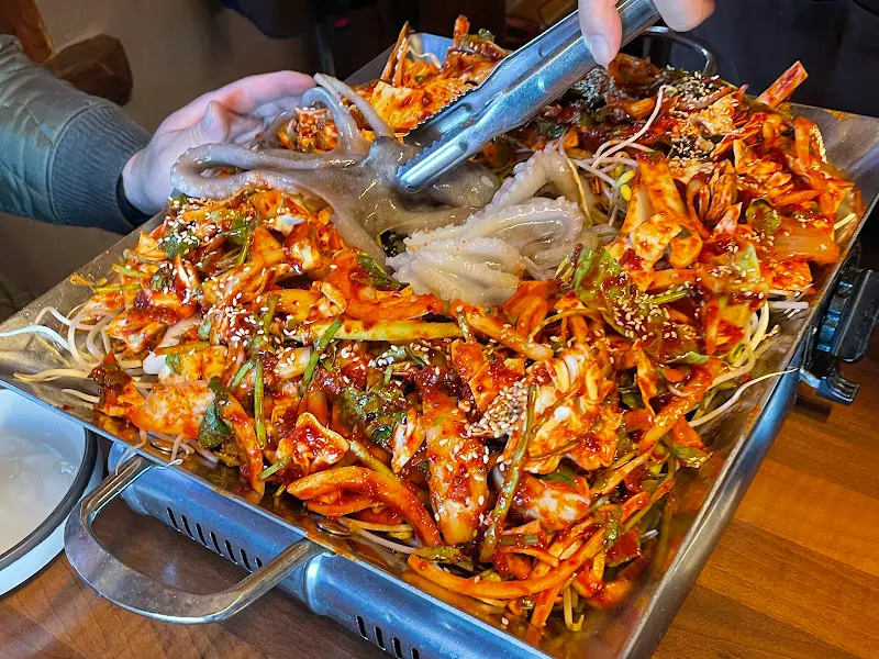 산낙지 철판구이