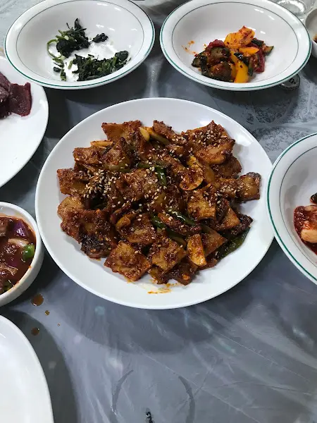 푸짐한 막창볶음 한 상 차림