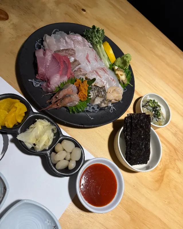 숙성회 한상차림