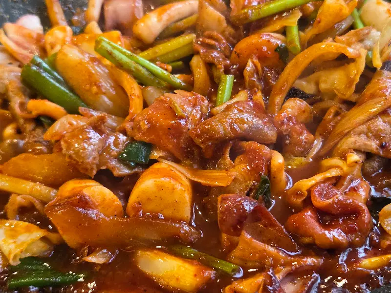 오징어 제육볶음 클로즈업