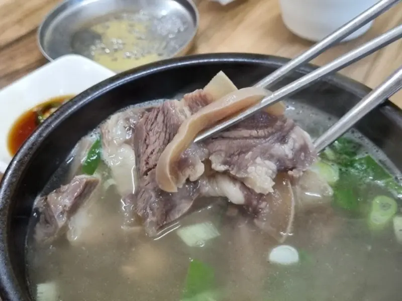 장박가 소머리국밥 속 우설