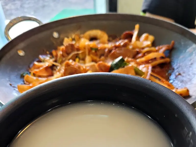 오징어 삼겹살과 막걸리