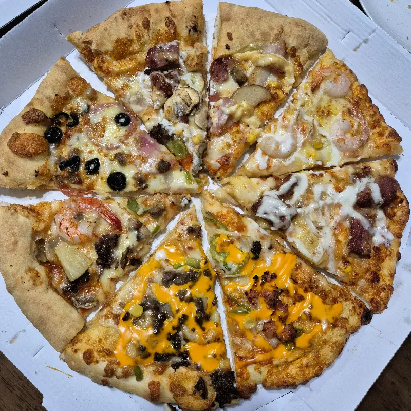 조각 피자 단면