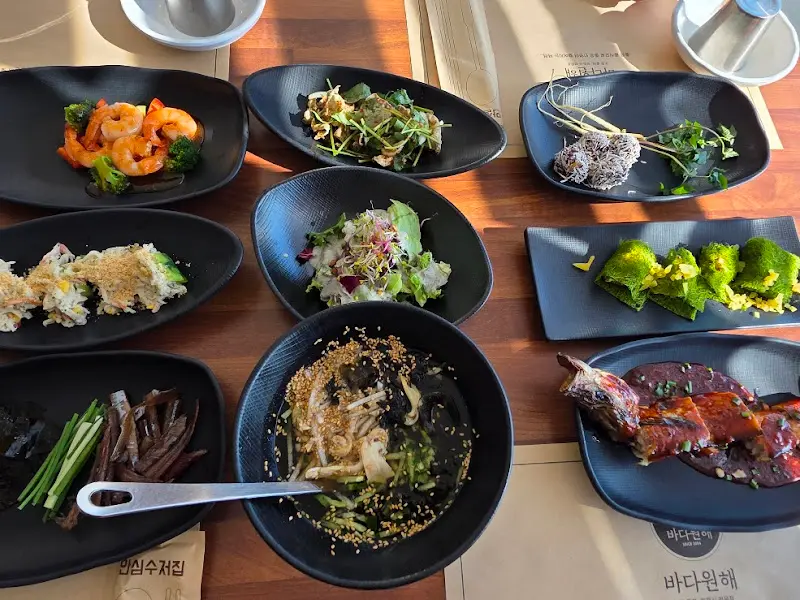 물회 정식 한상차림