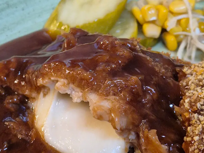 치즈돈까스 단면