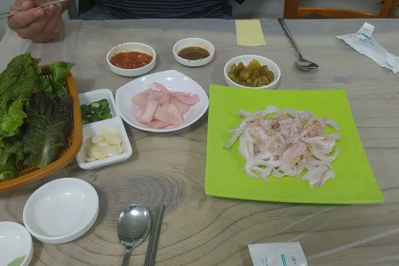 갈릴리횟집 상차림