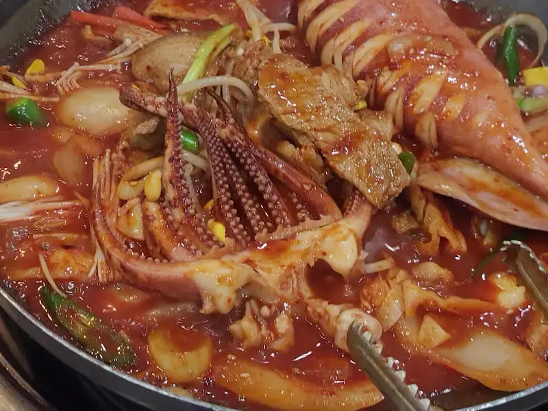 오징어 삼겹살 근접샷