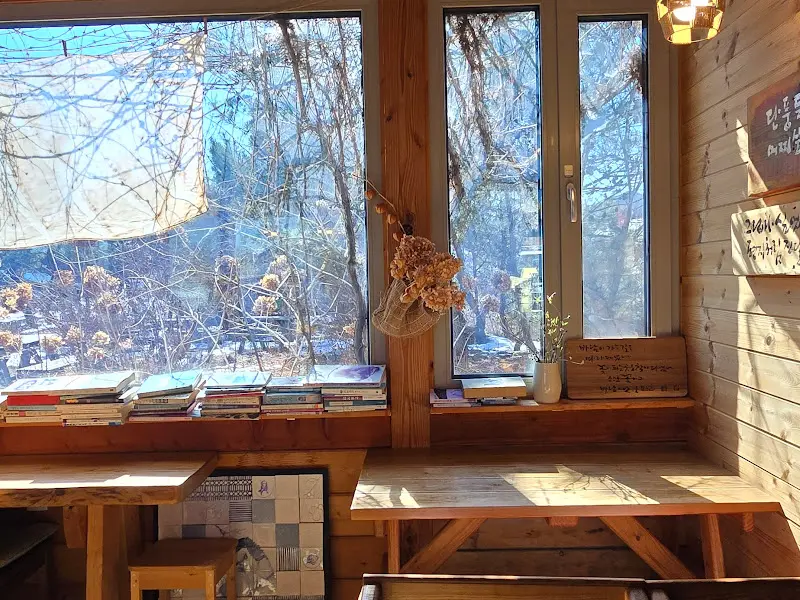 따뜻한 햇살이 가득한 창가 자리