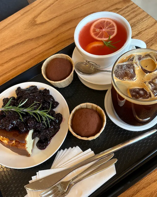 카페 내부 트리