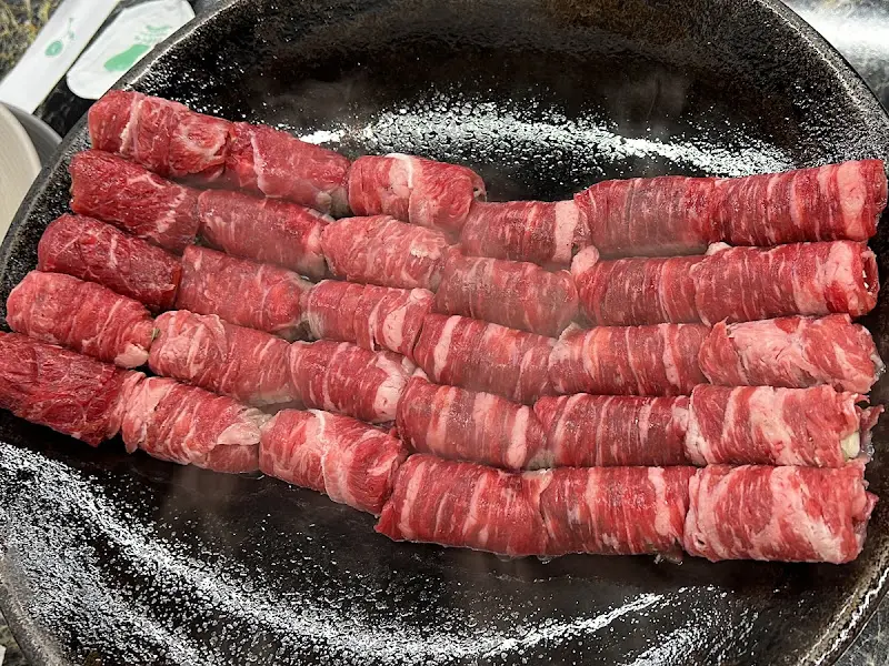 불판 위의 고기말이