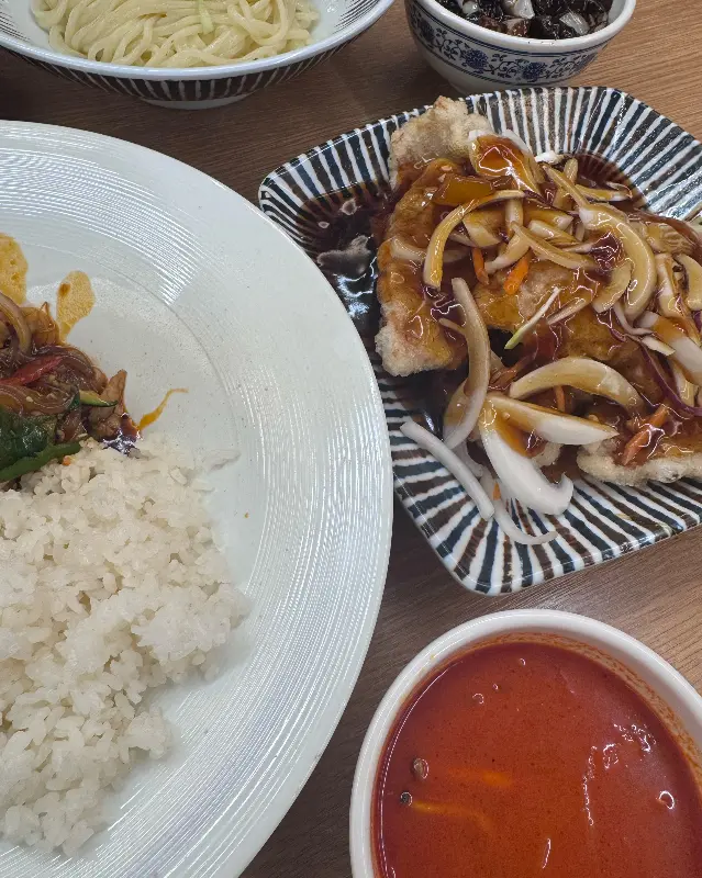 어향가지덮밥과 탕수육